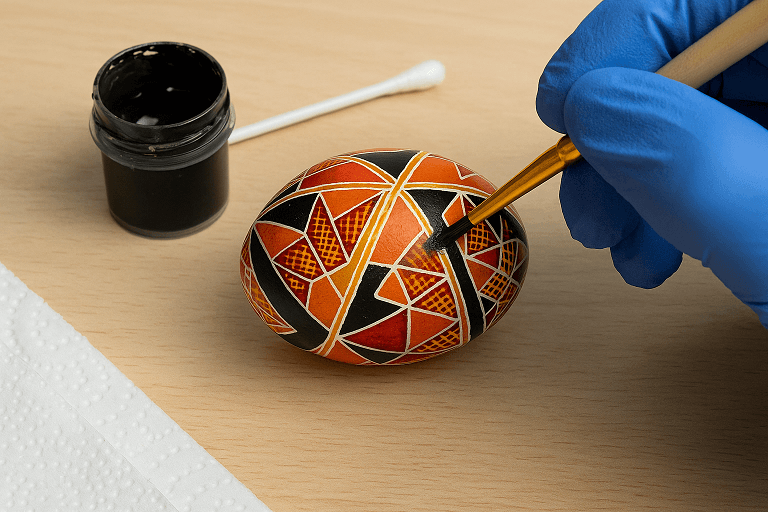 Como Corrigir Imperfeições e Retoques em Pêssanka de Ovos