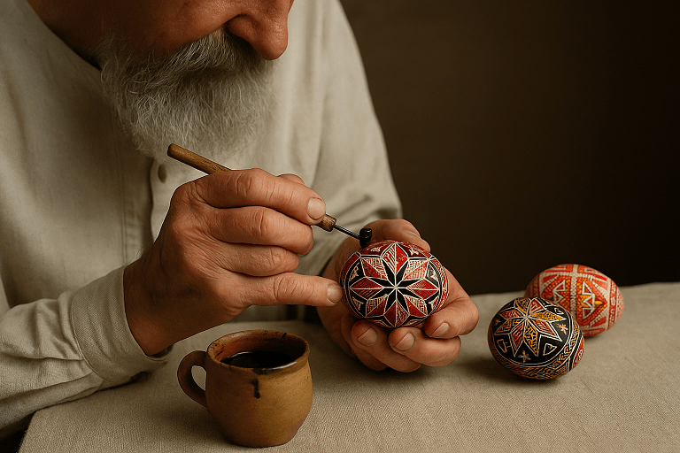 Como Fazer Pêssanka com Desenhos Geométricos Simétricos