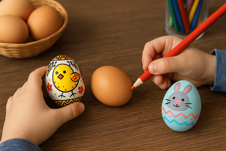 Como Fazer Pêssanka com Temática Infantil para Presentear