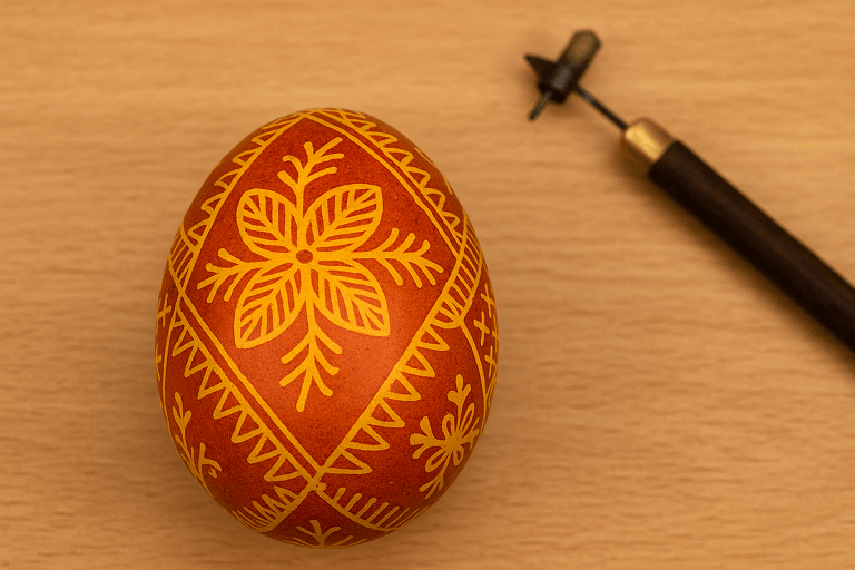 Pêssanka Tradicional com Cera e Kistka